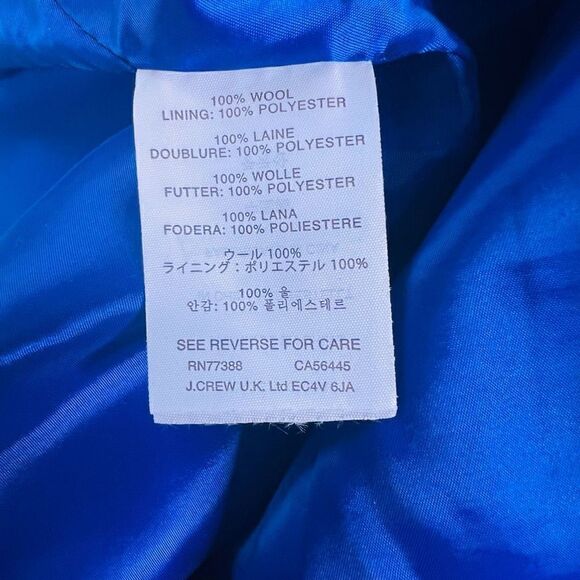 J. Crew Womens Blue Lined Back Zip Long Sleeves Wool Blend Sheath Dress Size 6 - Picture 5 of 8